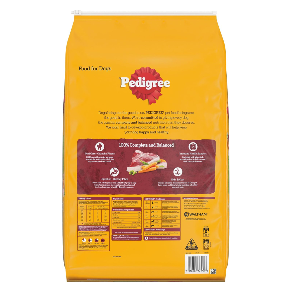 Buy Pedigree Adult Dry Dog Food with Beef 15kg Bag at Pet Servo-3