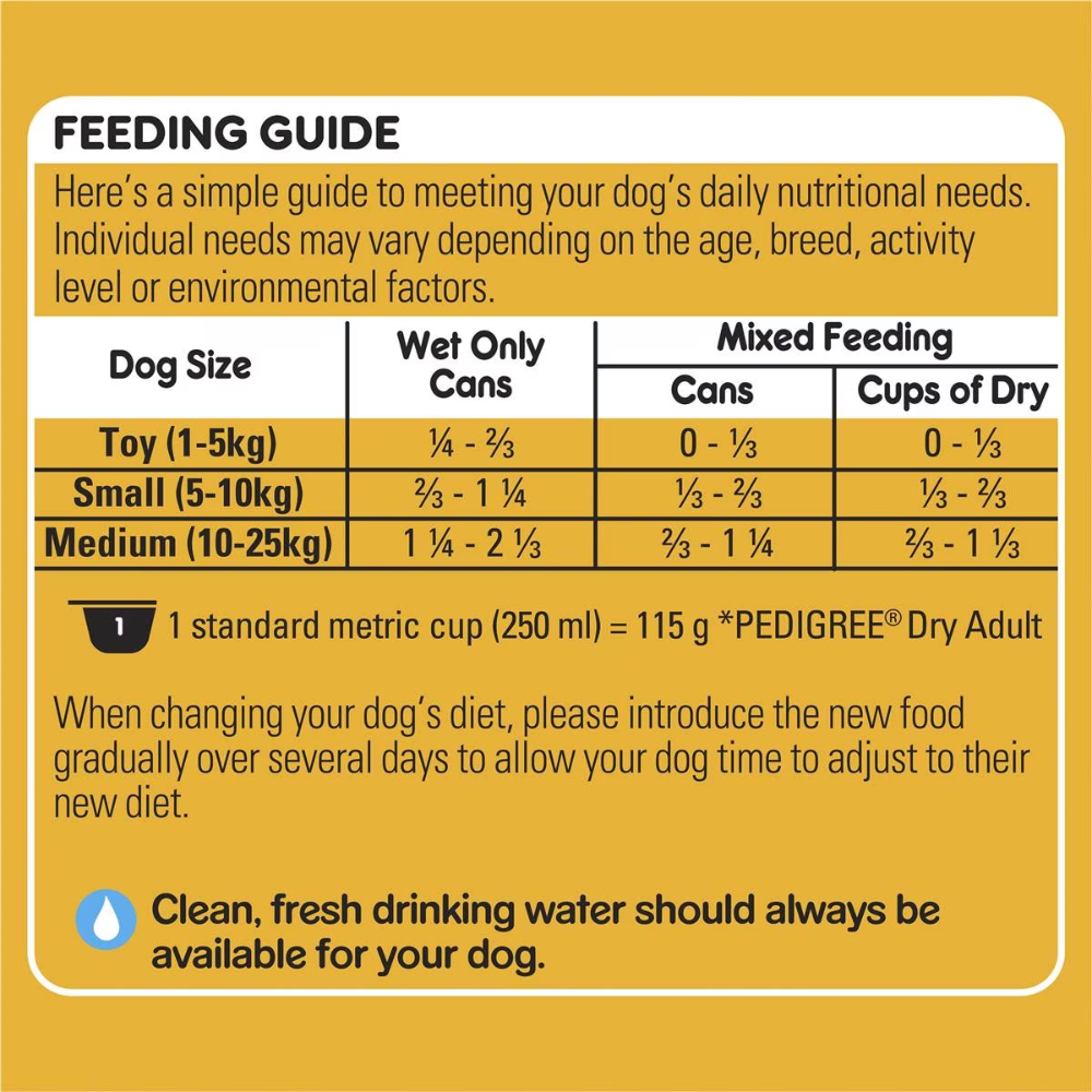 Pedigree - Adult Wet Dog Food With Beef, Vegies & Gravy Casserole Can 700g - Petservo