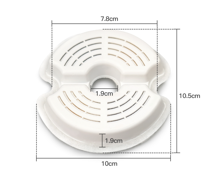 White silicone lid with dimensions labeled on a white background at Pet Servo