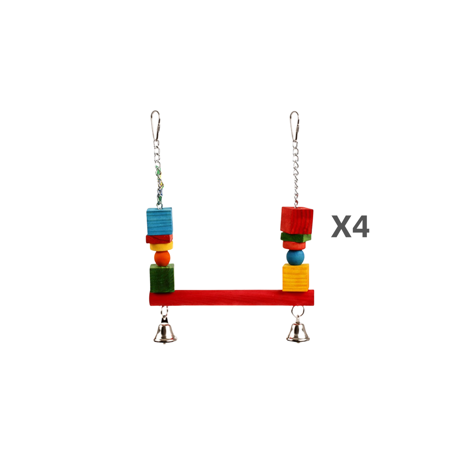 YES4PETS 4x Bird Swings with Bells 20x28cm for Birds - Pet Servo
