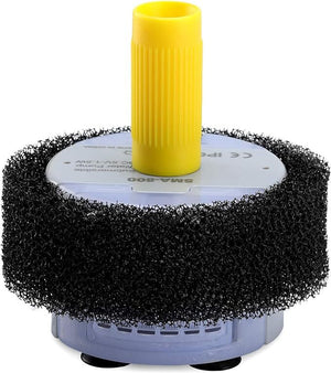 Black scrubber with yellow handle on a white background at Pet Servo