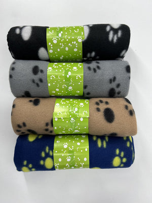 YES4PETS - 4x Pet Fleece Blankets Soft Warm Washable 100x70cm - Pet Servo