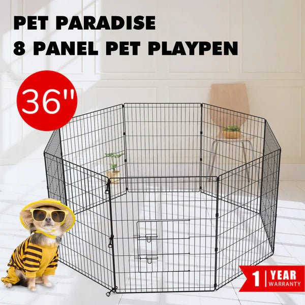 Advwin - Pet Playpen Dog Dence Exercise Pen 8 Panel 36 inch - petservo