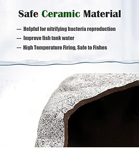 Ceramic material for fish tanks with text on its safety and benefits at Pet Servo