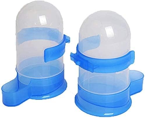 Two blue and clear plastic containers on a white background at Pet Servo