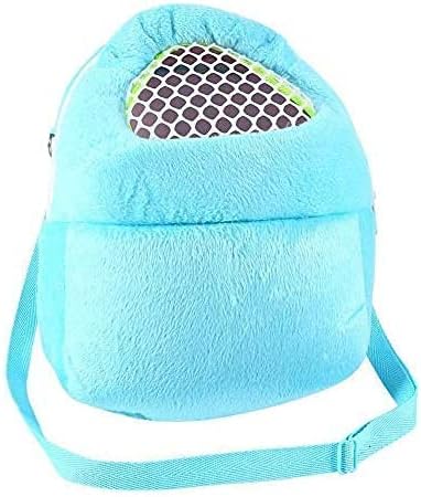 Blue plush bag with a textured pattern on a white background at Pet Servo