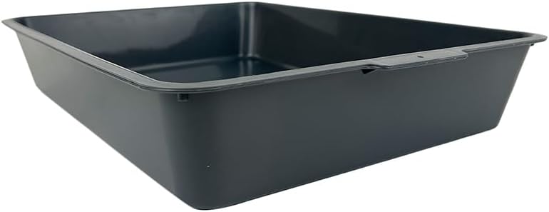 Black plastic trough on a white background at Pet Servo