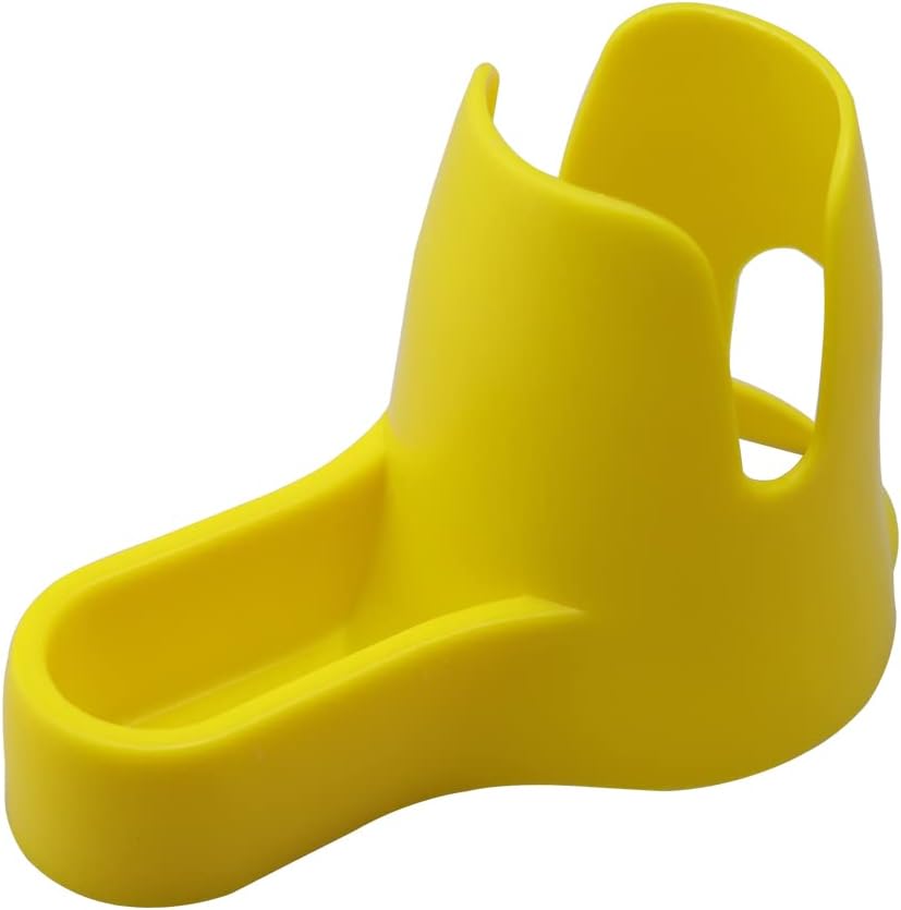 Yellow plastic bottle holder on a white background at Pet Servo