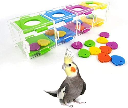 Colorful bird puzzle toy with a parrot on a white background at Pet Servo