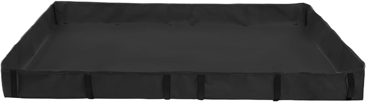 Black plastic tray with a grid pattern on a white background at Pet Servo