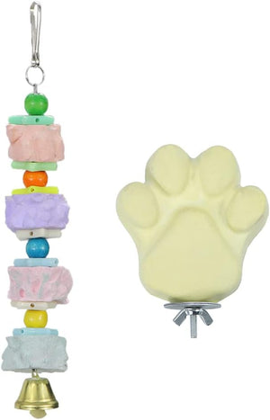 Pastel-colored keychain with a paw-shaped object on a white background at Pet Servo