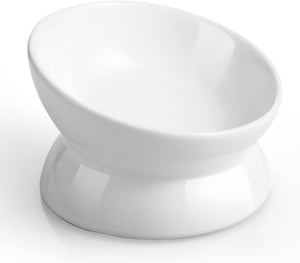 White ceramic bowl on a white background at Pet Servo