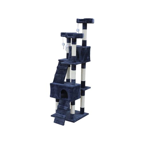 Yes4pets 170cm Cat Scratching Post Tree with Ladder Grey - PetServo
