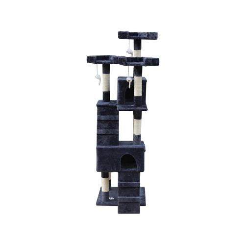 Yes4pets 170cm Cat Scratching Post Tree with Ladder Grey - PetServo