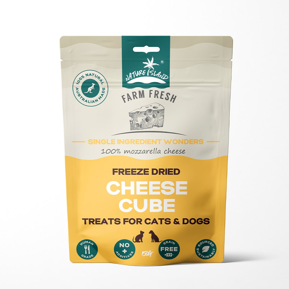 Nature Island - Freeze Dried Cheese Cube treats 150g for Pets - Petservo