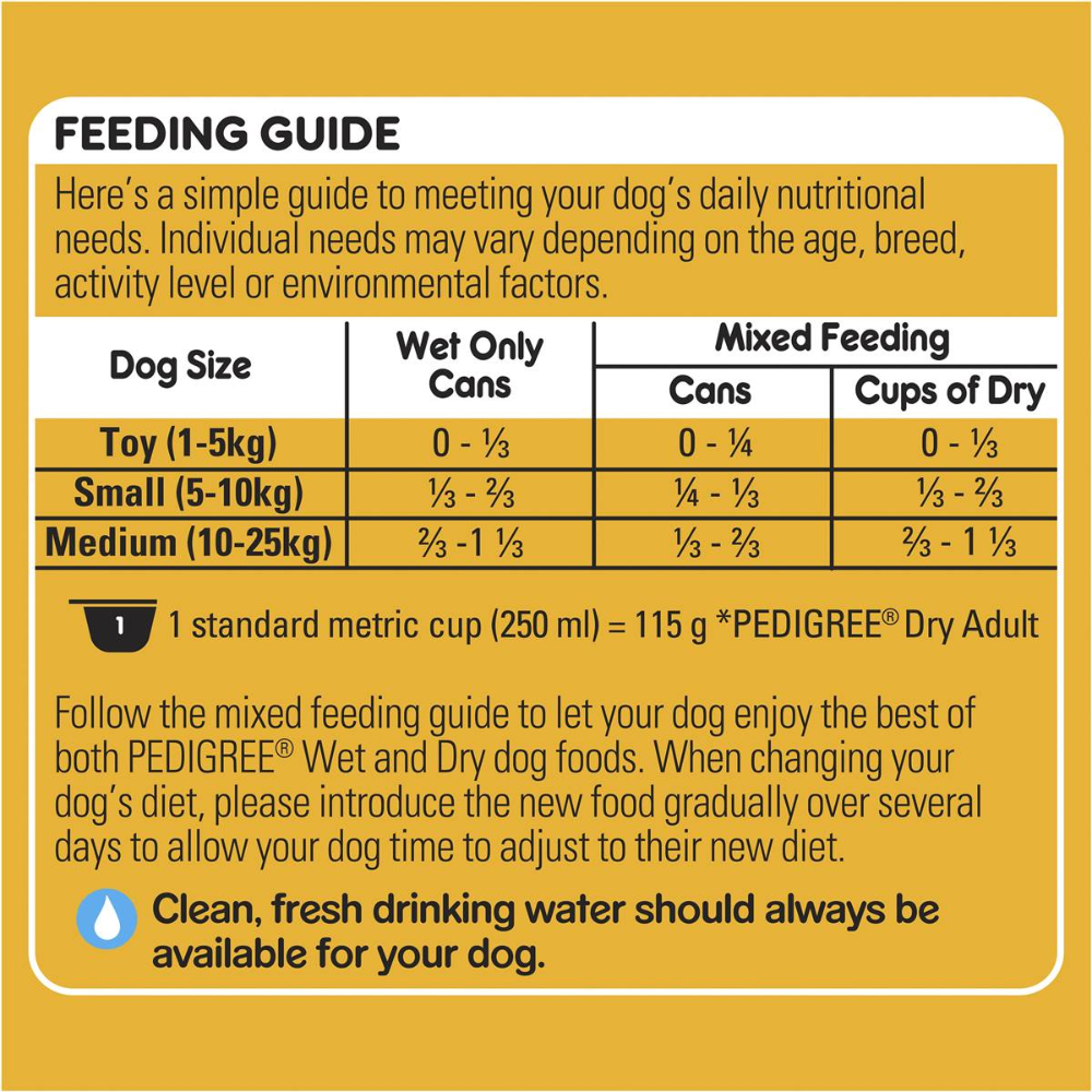Pedigree - Adult Wet Dog Food With Beef, Vegies & Gravy Casserole Can 1.2kg - Petservo