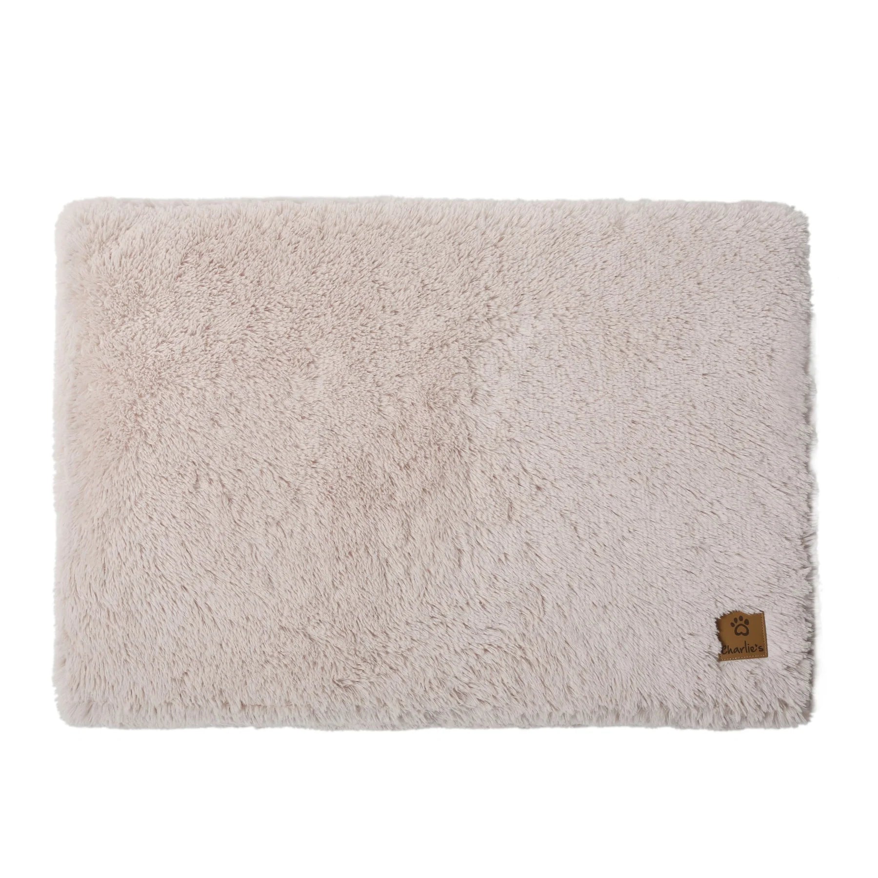 Charlie's - Essential Faux Fur Padded Pet Mattress and Crate Pad - Beige - Small