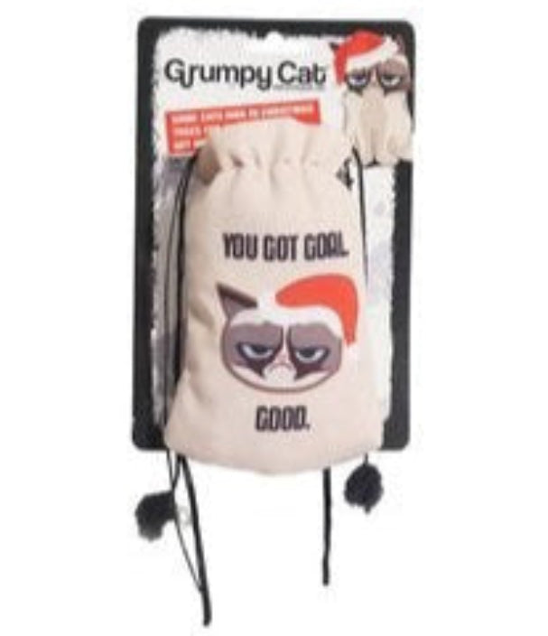Grumpy Cat plush toy with packaging on a white background
