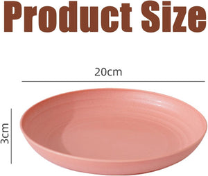 Ceramic plate with dimensions labeled on a white background at Pet Servo