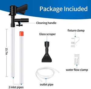 Pump cleaning tool set with labeled components on a white background at Pet Servo
