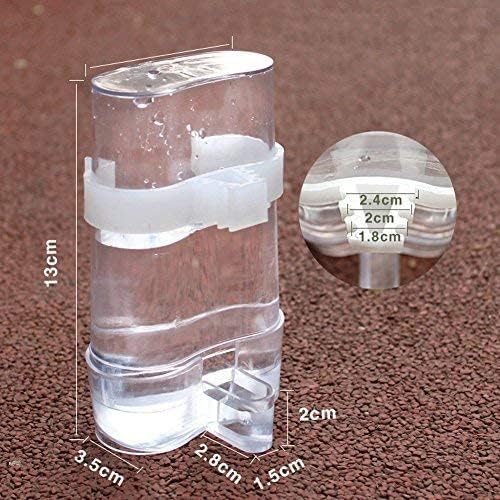 Clear plastic container with measurements on a brown textured background at Pet Servo