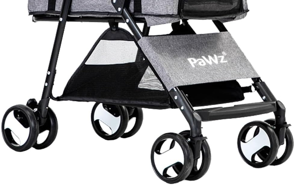 Pet stroller with 'PaWz' branding on a white background at Pet Servo