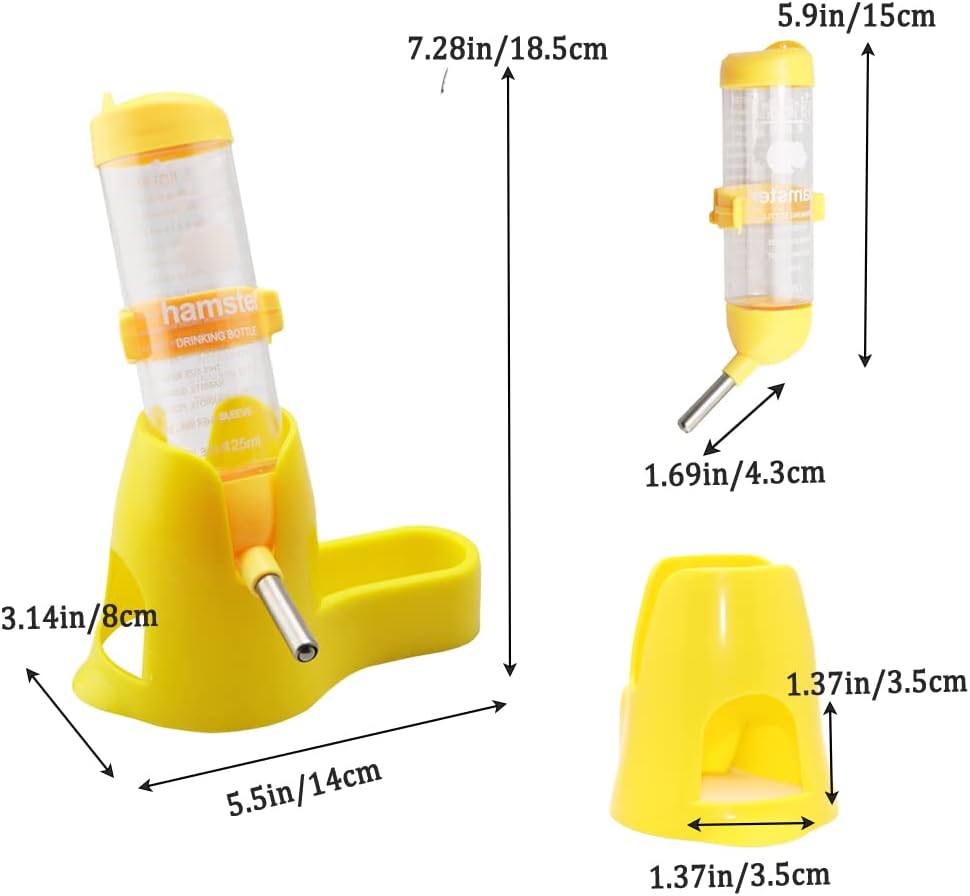 Yellow pet product with dimensions labeled on a white background at Pet Servo