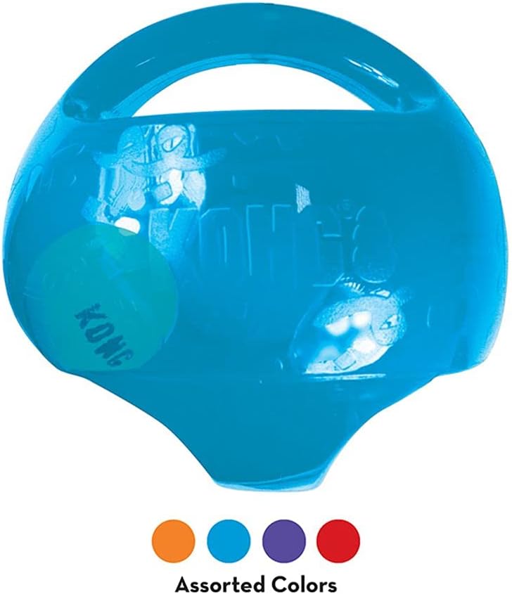 Blue KONG dog toy on a white background with color swatches below at Pet Servo