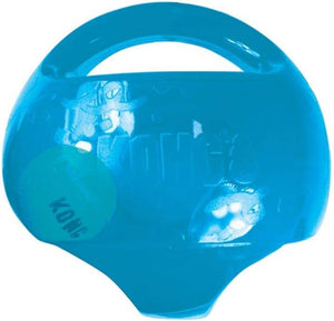 Blue KONG dog toy with a handle on a white background at Pet Servo