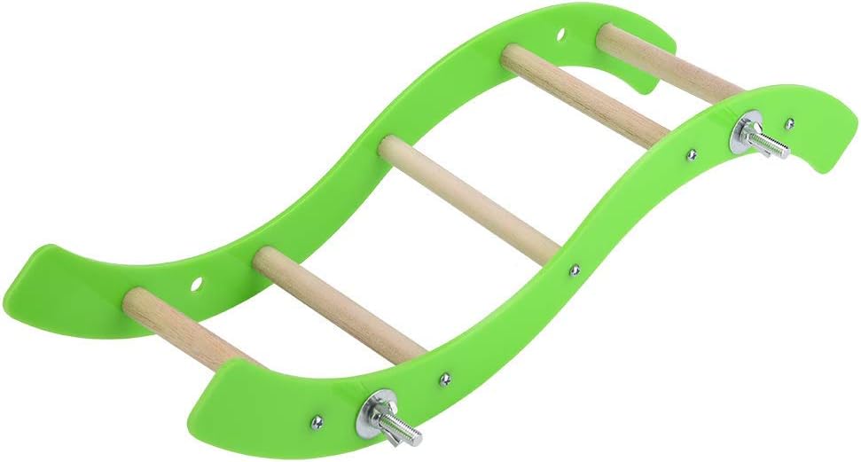 Green and wooden climbing toy on a white background at Pet Servo