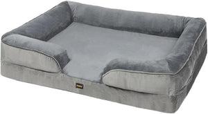 PaWz Washable Removeable Memory Foam Dog Cat Bed Sofa, Grey at Pet Servo