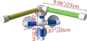 Pool noodle holder with measurements on a white background at Pet Servo