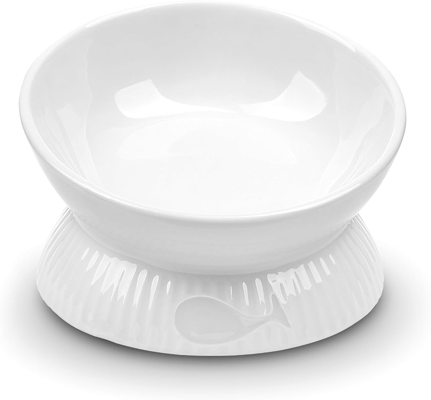 White ceramic bowl on a white background at Pet Servo