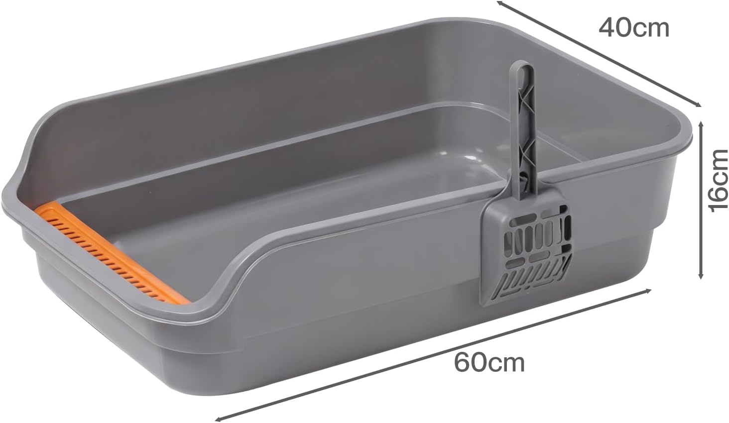 PaWz - Open Cat Litter Box with Scoop High Sided Kitty Litter Tray at Pet Servo
