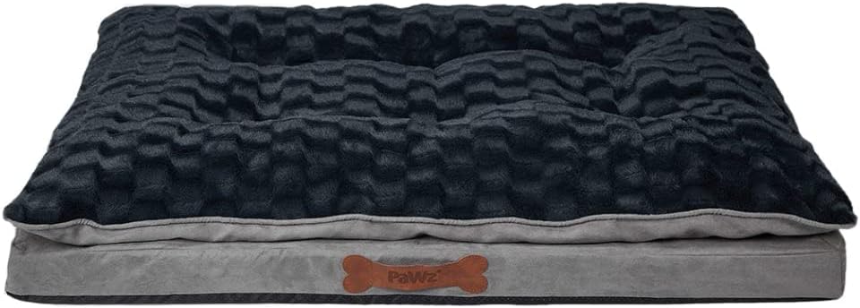 Dog bed with textured surface and visible brand logo on a white background at Pet Servo