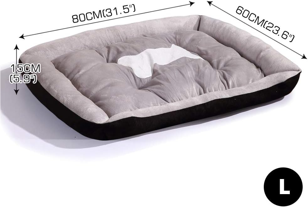 PaWz Large Dog Bed with Warm Mattress Cushion with Non-Slip Bottom and PP Cotton at Pet Servo