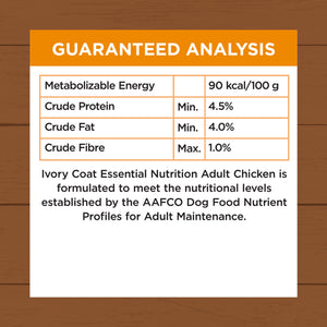 Ivory Coat - Essential 700g Chicken Adult Dog Wet Food - 12 Pack - petservo