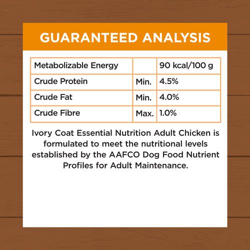 Ivory Coat - Essential 700g Chicken Adult Dog Wet Food - 12 Pack - petservo
