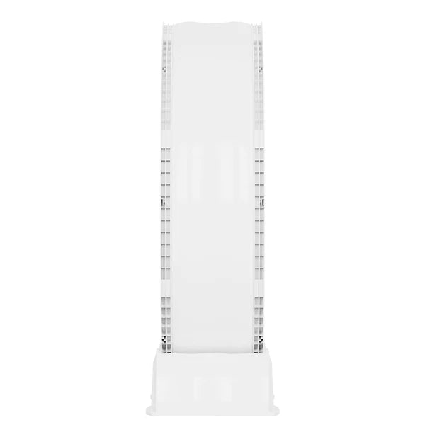 White pillow with a decorative pattern on a white background