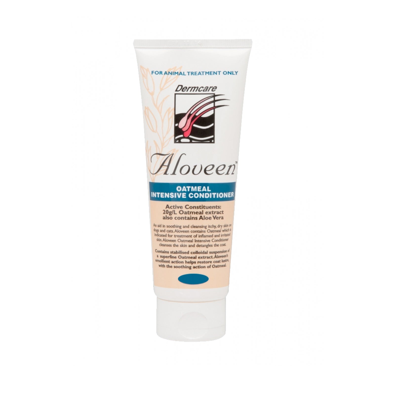 Aloveen Oatmeal Intensive 100ml & 200nl Conditioner tube on a white background at Pet Servo
