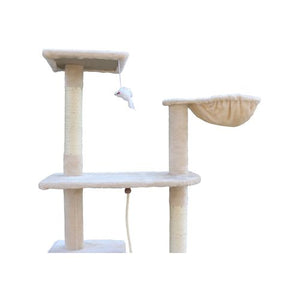 YES4PETS 193cm Cat Scratching Tree Tower Condo - Beige - Pet Servo