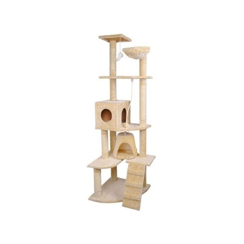 YES4PETS 193cm Cat Scratching Tree Tower Condo - Beige - Pet Servo