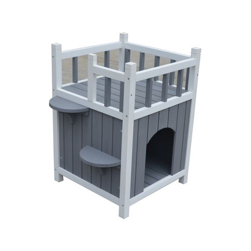 YES4PETS Cat Shelter Condo with Escape Door Kitty House Cave PetServo