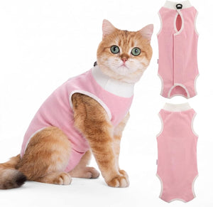 Viiotu - Soft Post-Surgery Recovery Suit for Female Cats, Pink at Pet Servo