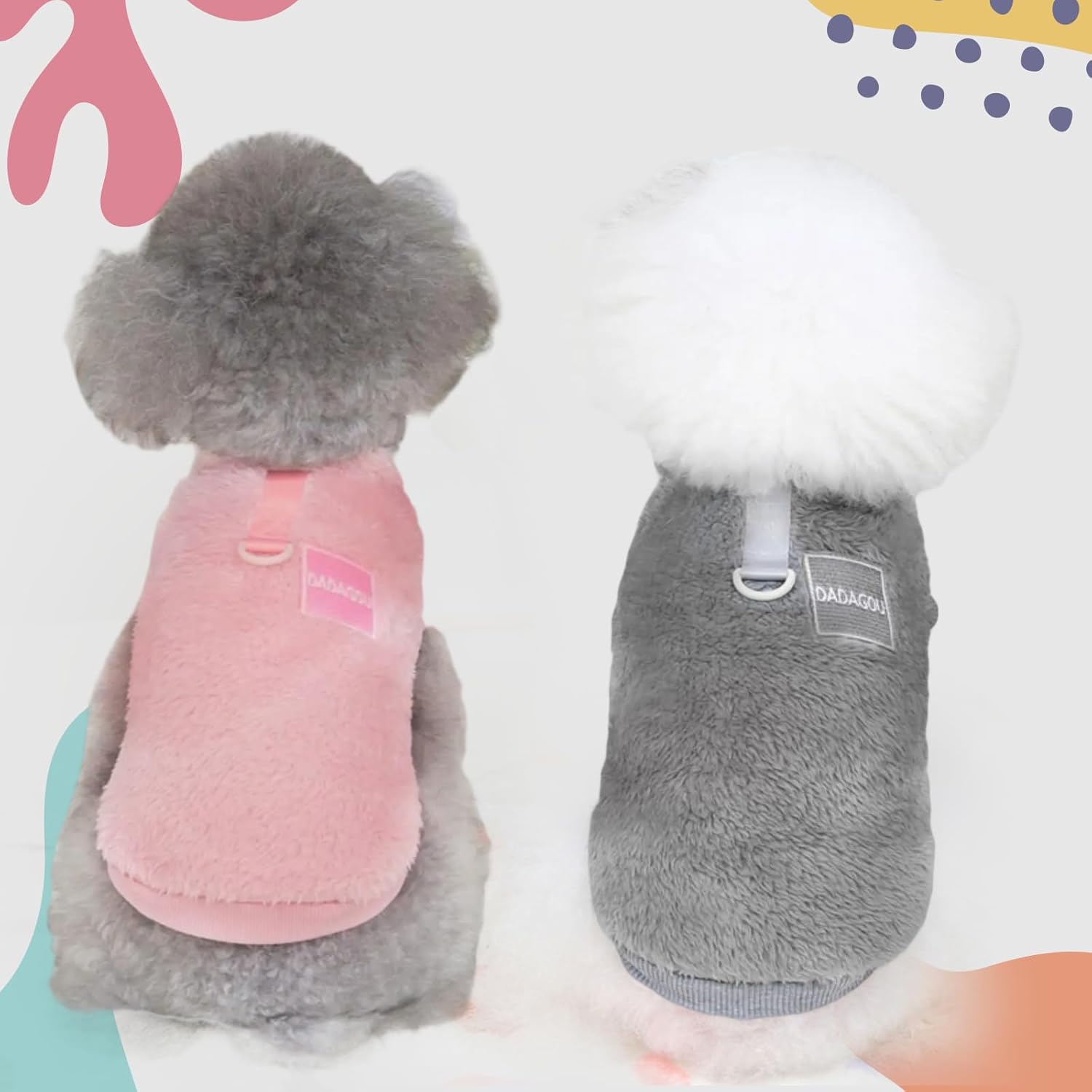 Viiotu 2 - Pack Fleece Dog Jumpers, Large Size - Petservo