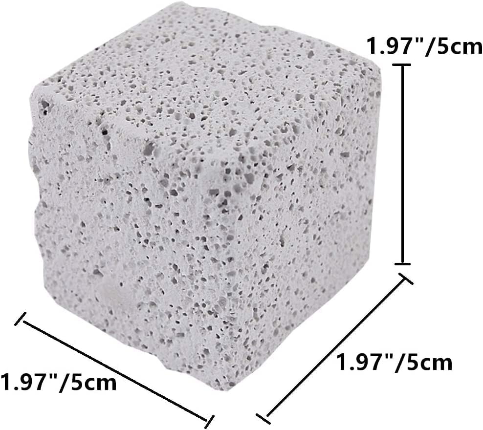 Cube-shaped stone with dimensions labeled on a white background at Pet Servo