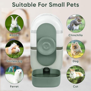 Pet feeder suitable for small pets with images of various small animals around it at Pet Servo