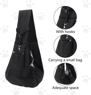 Black bag with features highlighted on a white background at Pet Servo