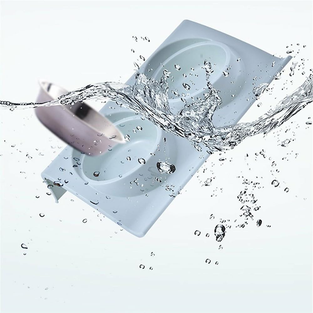 A white rectangular silicone mold with two oval cavities, shown with a splash of water and a metal ball entering one cavity against a light gray background at Pet Servo