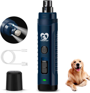 Blue grooming tool with accessories and a dog on a white background at Pet Servo